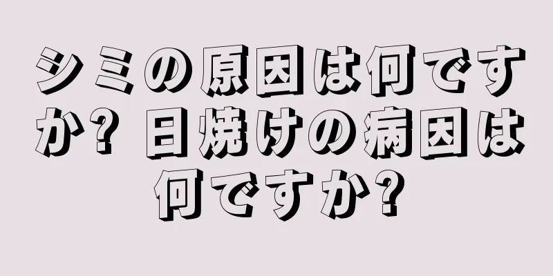 シミの原因は何ですか? 日焼けの病因は何ですか?