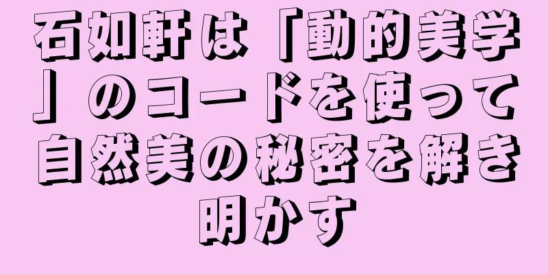 石如軒は「動的美学」のコードを使って自然美の秘密を解き明かす