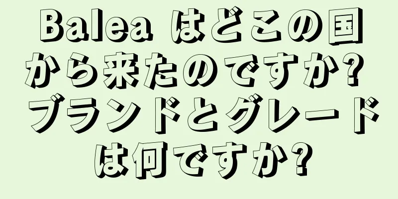 Balea はどこの国から来たのですか? ブランドとグレードは何ですか?