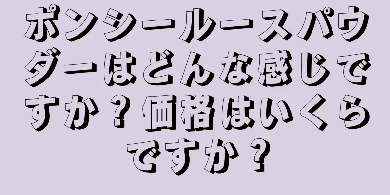 ポンシールースパウダーはどんな感じですか？価格はいくらですか？