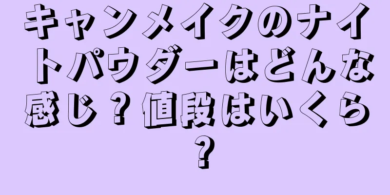 キャンメイクのナイトパウダーはどんな感じ？値段はいくら？