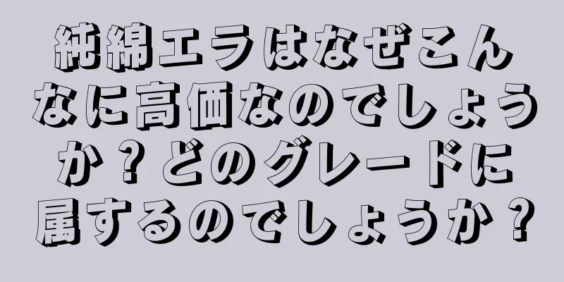 純綿エラはなぜこんなに高価なのでしょうか？どのグレードに属するのでしょうか？