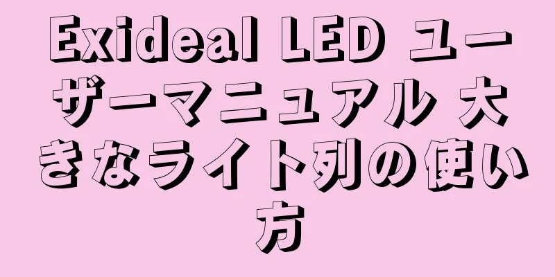 Exideal LED ユーザーマニュアル 大きなライト列の使い方