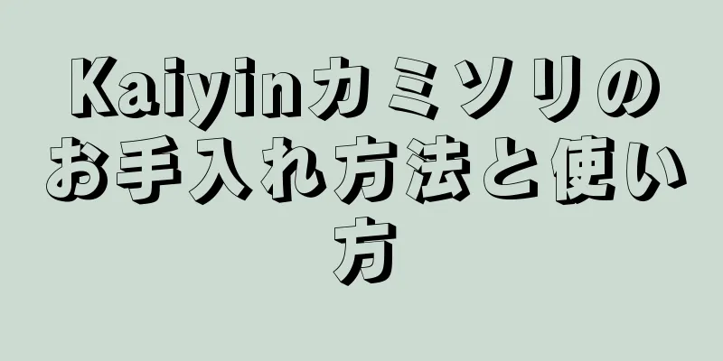 Kaiyinカミソリのお手入れ方法と使い方