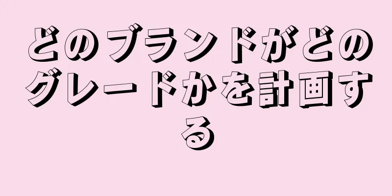 どのブランドがどのグレードかを計画する