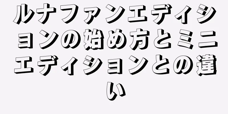 ルナファンエディションの始め方とミニエディションとの違い