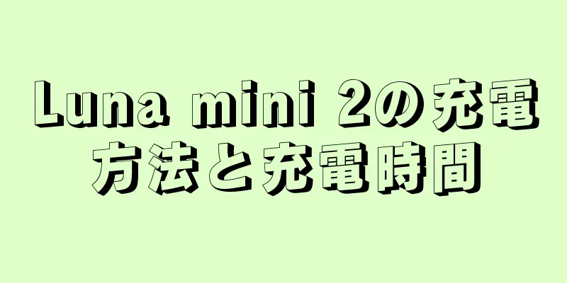 Luna mini 2の充電方法と充電時間