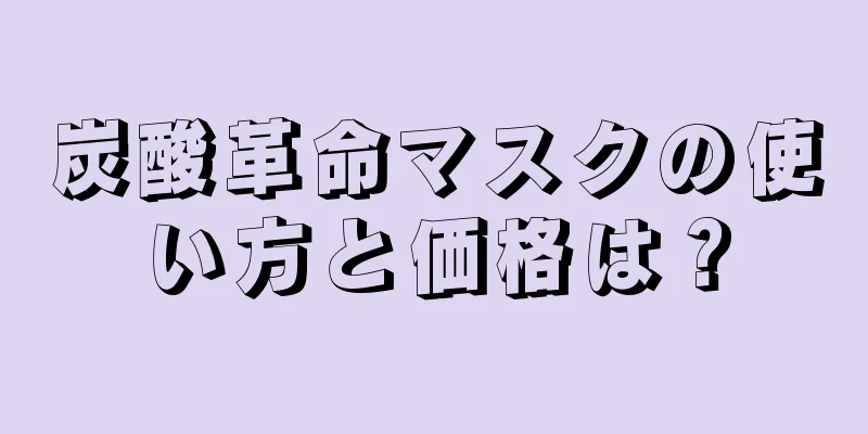 炭酸革命マスクの使い方と価格は？