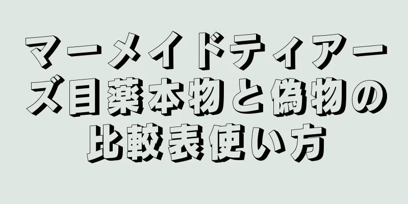 マーメイドティアーズ目薬本物と偽物の比較表使い方