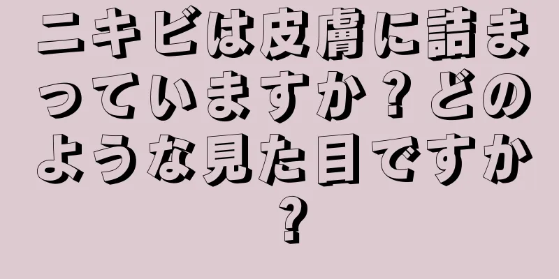 ニキビは皮膚に詰まっていますか？どのような見た目ですか？