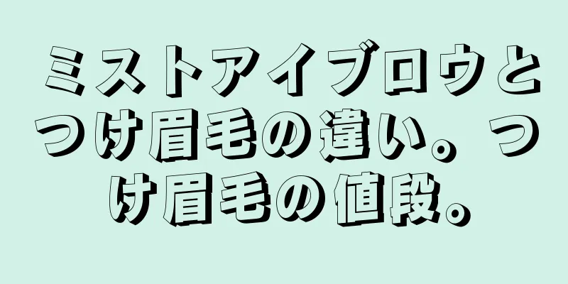 ミストアイブロウとつけ眉毛の違い。つけ眉毛の値段。