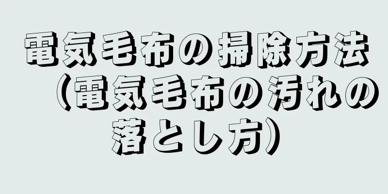 電気毛布の掃除方法（電気毛布の汚れの落とし方）