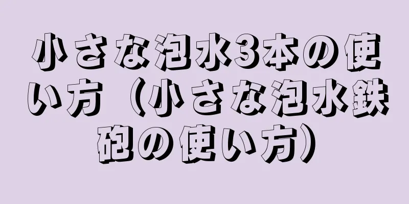 小さな泡水3本の使い方（小さな泡水鉄砲の使い方）