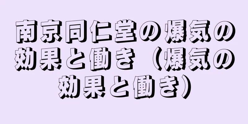 南京同仁堂の爆気の効果と働き（爆気の効果と働き）