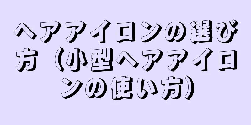 ヘアアイロンの選び方（小型ヘアアイロンの使い方）