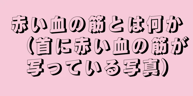 赤い血の筋とは何か（首に赤い血の筋が写っている写真）