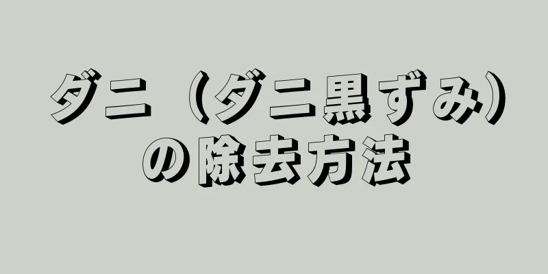 ダニ（ダニ黒ずみ）の除去方法