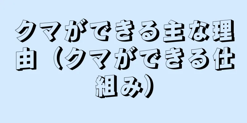 クマができる主な理由（クマができる仕組み）