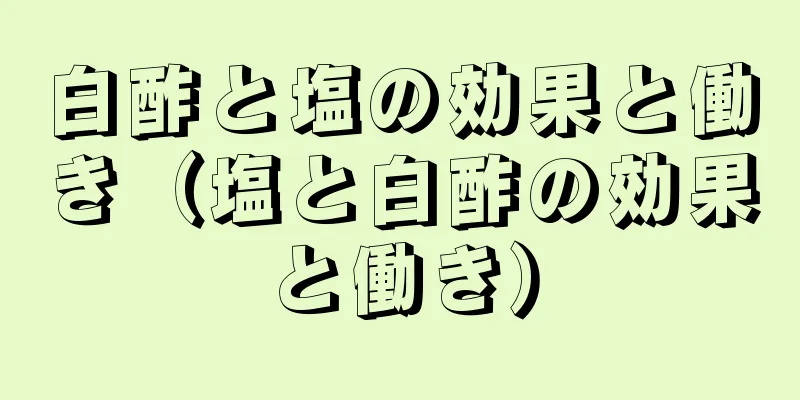 白酢と塩の効果と働き（塩と白酢の効果と働き）