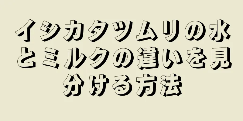 イシカタツムリの水とミルクの違いを見分ける方法