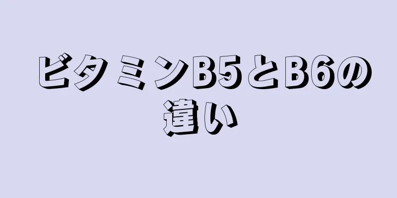 ビタミンB5とB6の違い