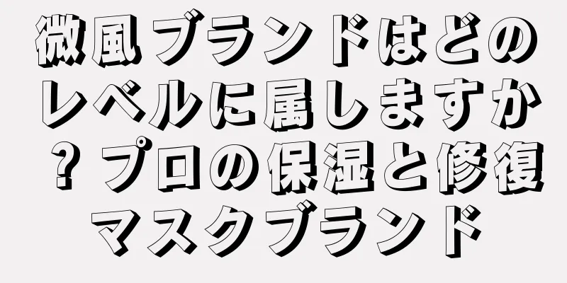 微風ブランドはどのレベルに属しますか？プロの保湿と修復マスクブランド