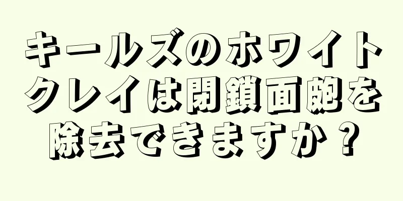 キールズのホワイトクレイは閉鎖面皰を除去できますか？