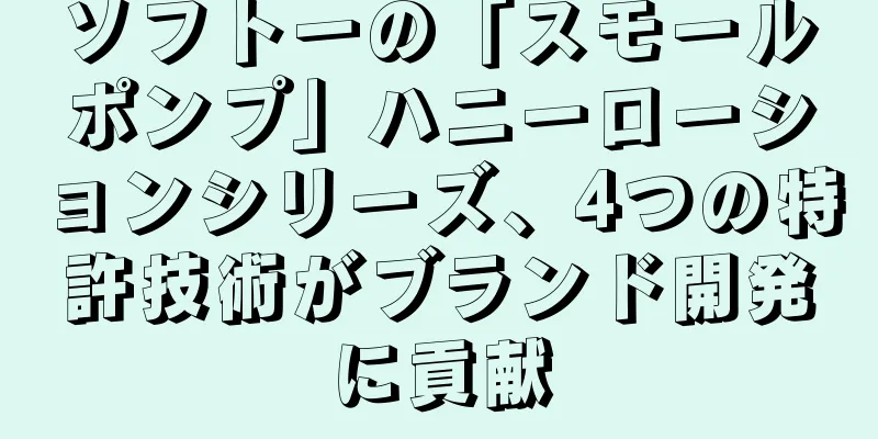 ソフトーの「スモールポンプ」ハニーローションシリーズ、4つの特許技術がブランド開発に貢献