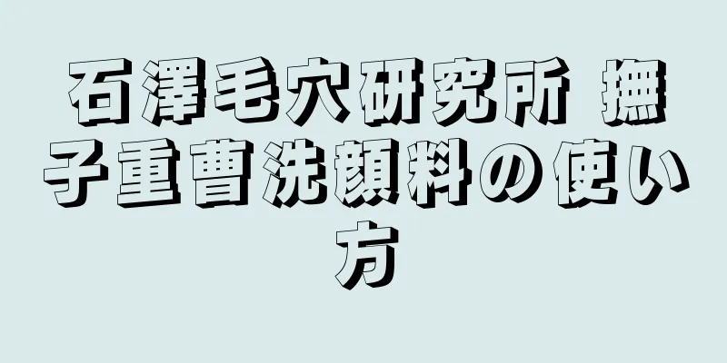 石澤毛穴研究所 撫子重曹洗顔料の使い方