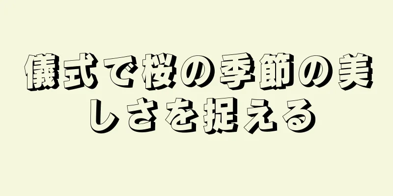 儀式で桜の季節の美しさを捉える