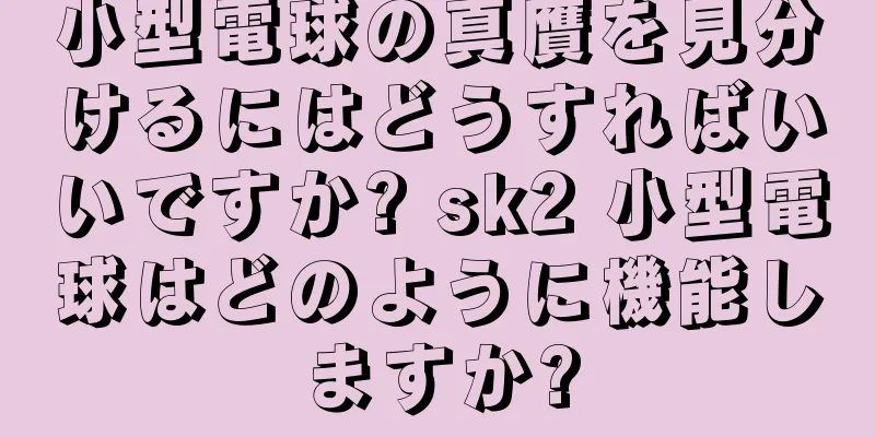 小型電球の真贋を見分けるにはどうすればいいですか? sk2 小型電球はどのように機能しますか?