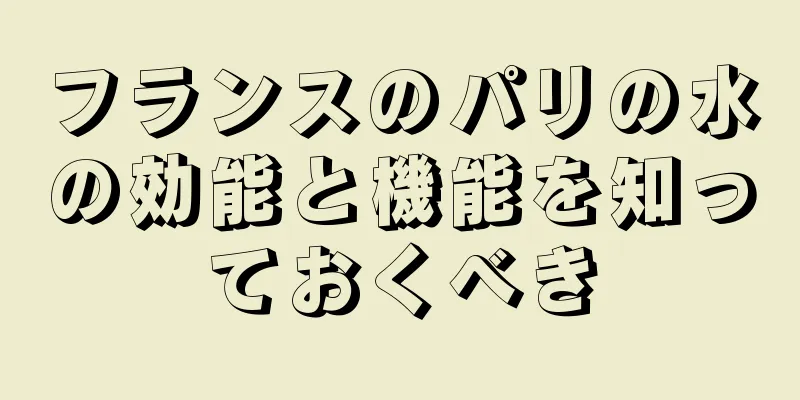 フランスのパリの水の効能と機能を知っておくべき