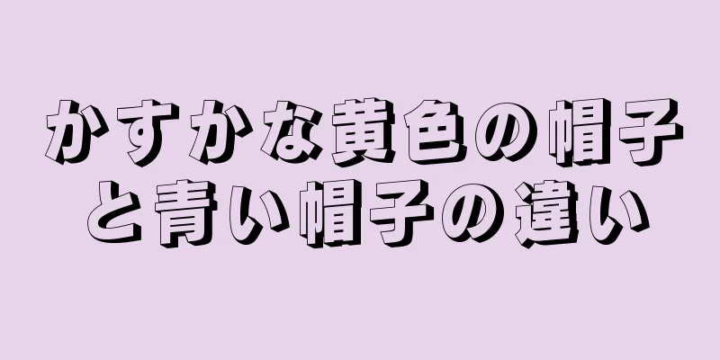 かすかな黄色の帽子と青い帽子の違い