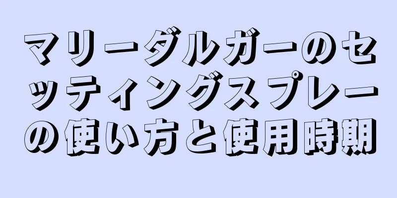 マリーダルガーのセッティングスプレーの使い方と使用時期