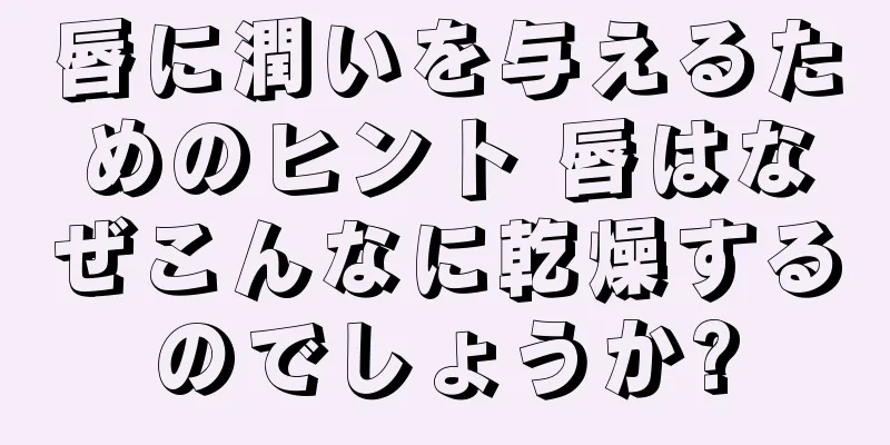 唇に潤いを与えるためのヒント 唇はなぜこんなに乾燥するのでしょうか?