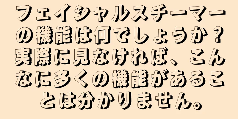 フェイシャルスチーマーの機能は何でしょうか？実際に見なければ、こんなに多くの機能があることは分かりません。