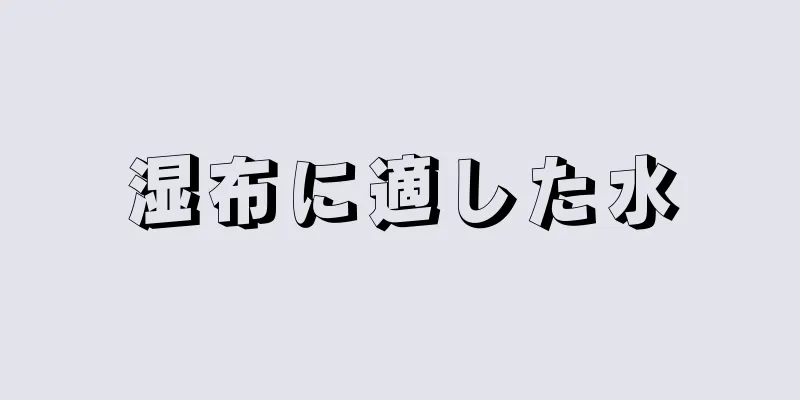 湿布に適した水