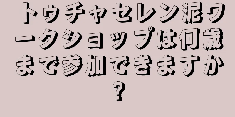 トゥチャセレン泥ワークショップは何歳まで参加できますか?