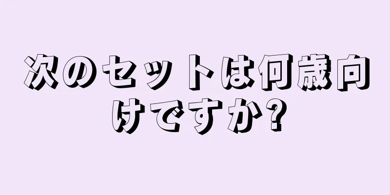 次のセットは何歳向けですか?