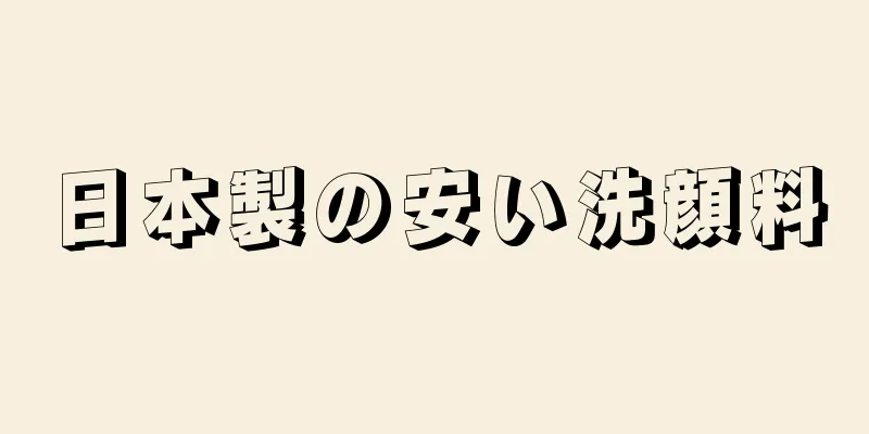 日本製の安い洗顔料