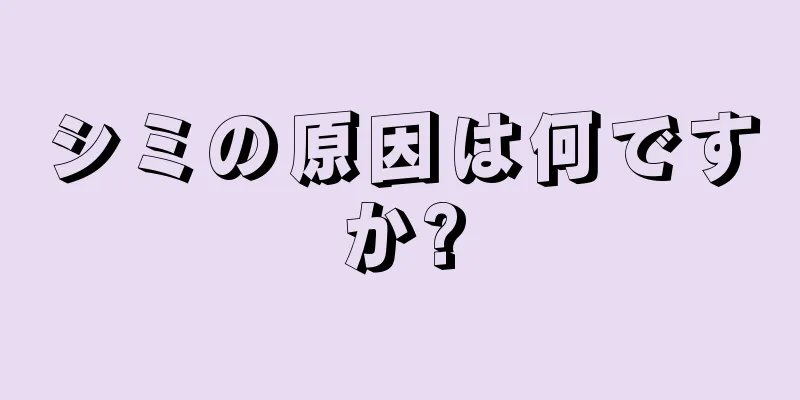 シミの原因は何ですか?