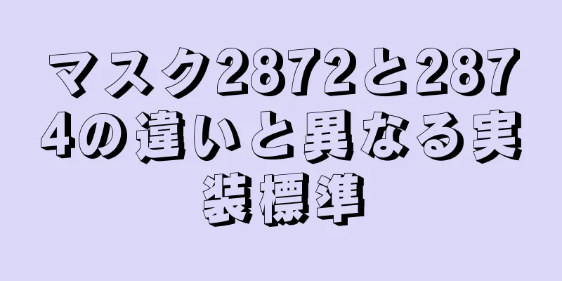 マスク2872と2874の違いと異なる実装標準