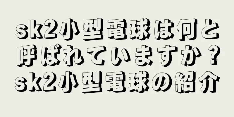 sk2小型電球は何と呼ばれていますか？sk2小型電球の紹介