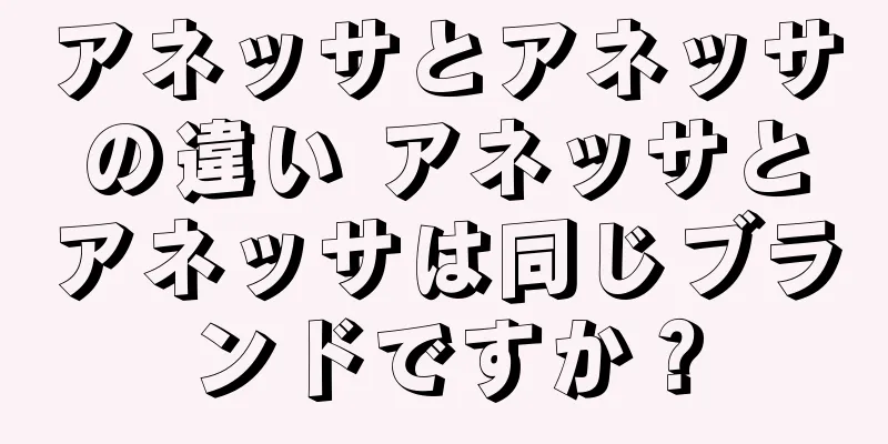 アネッサとアネッサの違い アネッサとアネッサは同じブランドですか？