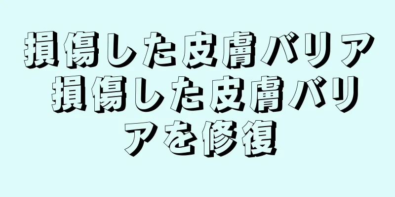 損傷した皮膚バリア 損傷した皮膚バリアを修復