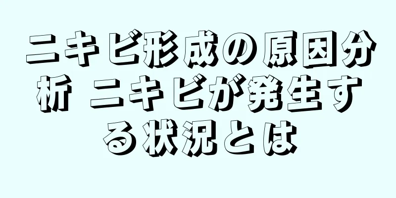 ニキビ形成の原因分析 ニキビが発生する状況とは