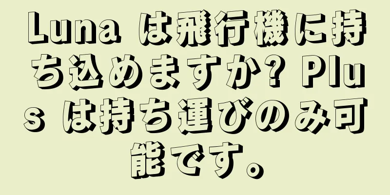 Luna は飛行機に持ち込めますか? Plus は持ち運びのみ可能です。