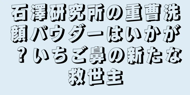 石澤研究所の重曹洗顔パウダーはいかが？いちご鼻の新たな救世主