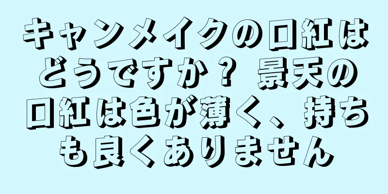 キャンメイクの口紅はどうですか？ 景天の口紅は色が薄く、持ちも良くありません