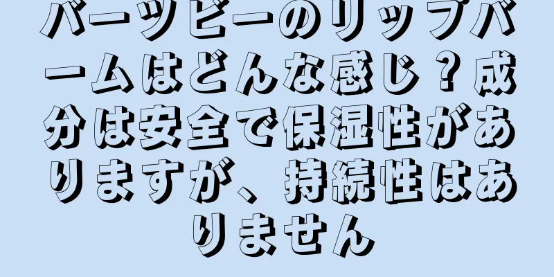 バーツビーのリップバームはどんな感じ？成分は安全で保湿性がありますが、持続性はありません